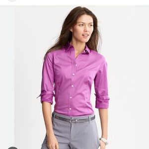 Banana Republic Purple Non Iron Shirt